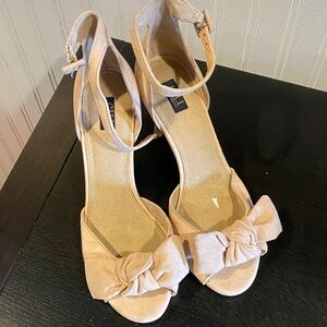 G.I.L.I. Blush Bow Ankle-Strap Heels